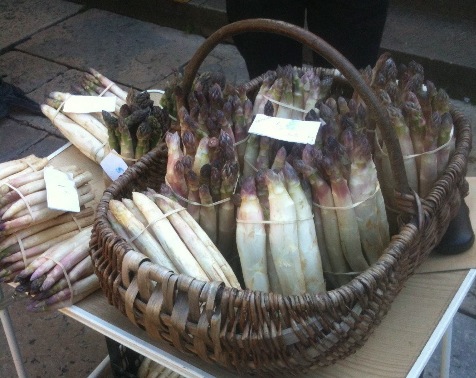 Asparagus being sold at the markets