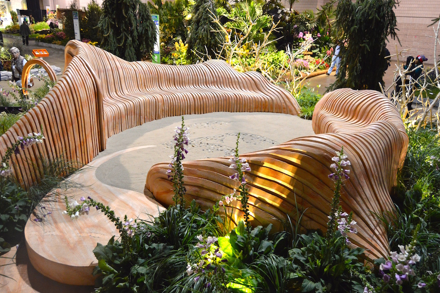 Sculpted seating in 'A Maleficent View' Design Leon Kluge