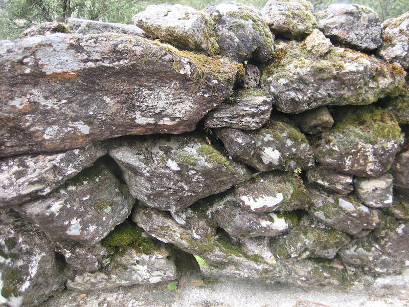 Dry stone wall, Portuguese-style. Serra d’Arga, Portugal