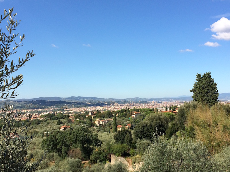 View towards Florence on the road to Villa Gamberaia